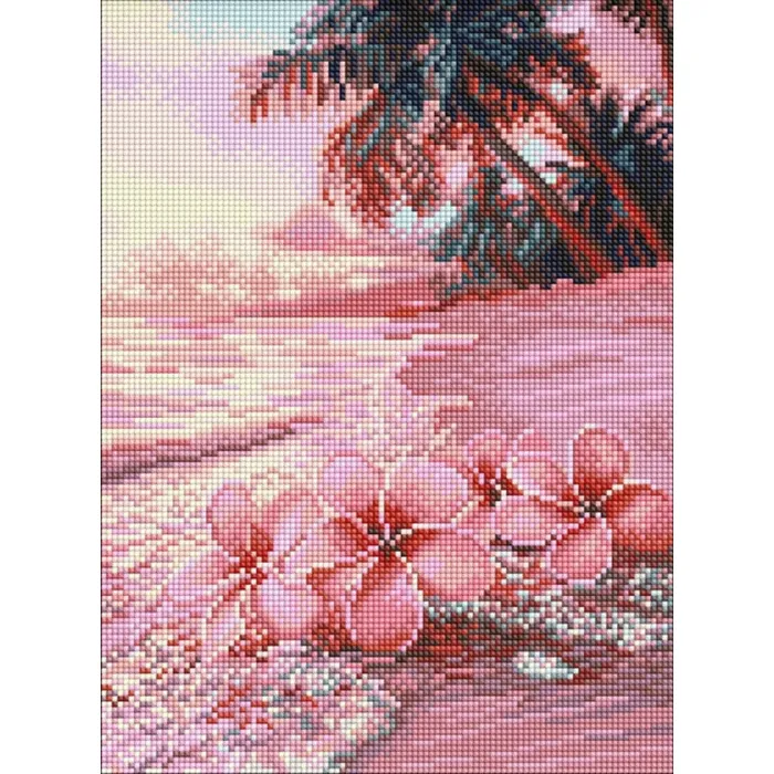 Алмазна мозаїка Рожевий пляж ©art_selena_ua AMO8222, 30x40 см