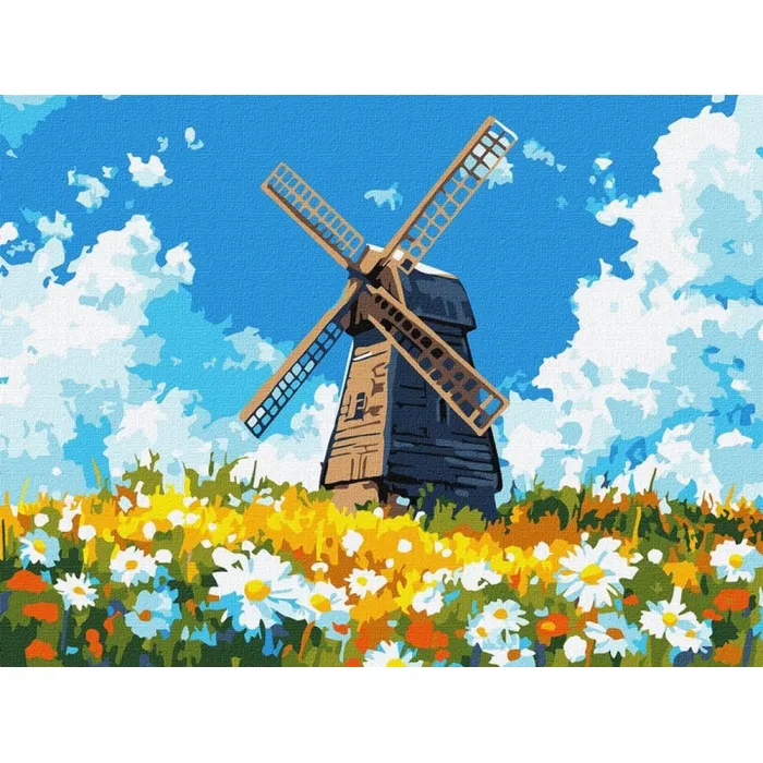 Картина за номерами Млин посеред поля ©art_selena_ua KHO6399, 30x40 см