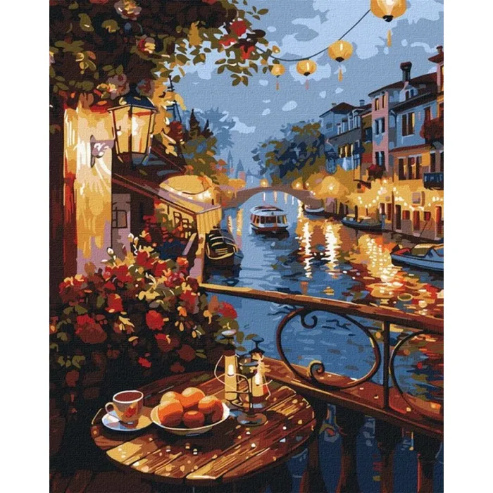 Картина за номерами Вечір набережної ©art_selena_ua KHO6438, 40x50 см