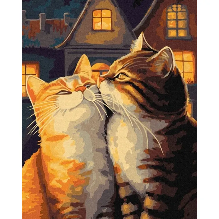 Картина за номерами Закохані котики ©art_selena_ua KHO6526, 40x50см