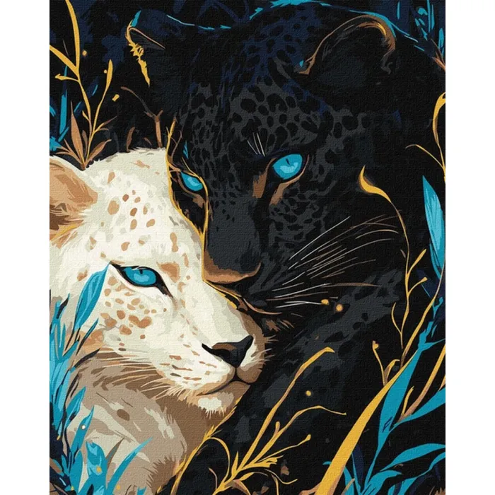Картина за номерами Інь Ян з фарбами ©art_selena_ua KHO6729, 40x50см