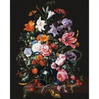 Картина за номерами Ваза з квітами та ягодами© Jan Davidsz. de Heem Ідейка KHO3208 40x50 см