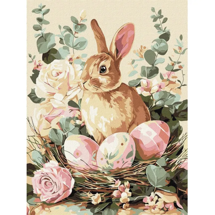 Картина за номерами Святковий кролик ©art_selena_ua KHO5184, 30x40 см
