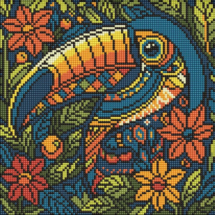 Алмазна мозаїка Вітраж Тукан AMO8332, 30x30 см