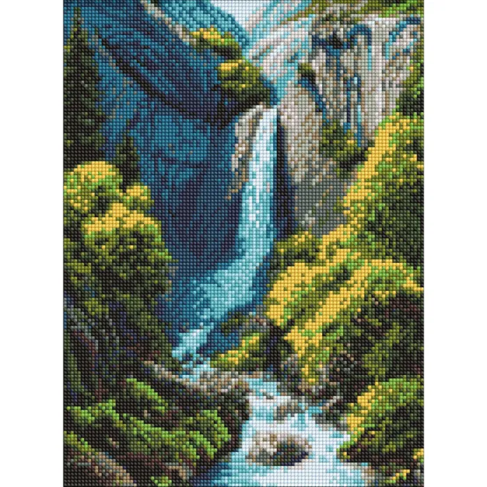 Алмазна мозаїка Водоспад у горах AMO20230, 30x40 см