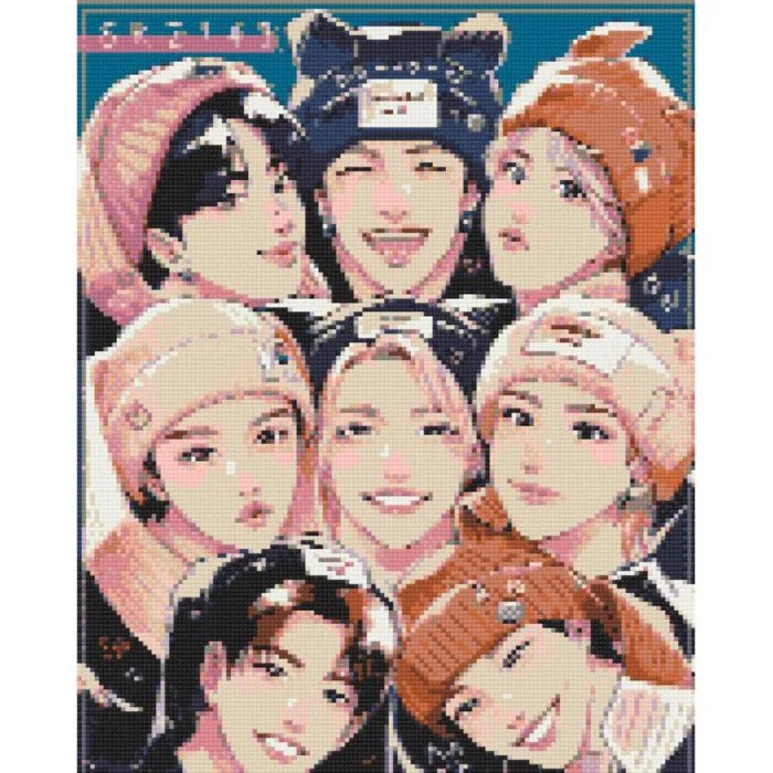 Алмазна мозаїка K-pop, Stray Kids OD31890, 40x50 см