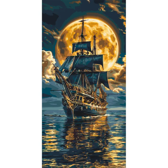 Картина за номерами Корабель у морі LW5108, 40x80 см