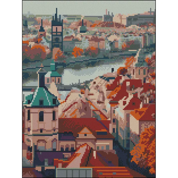 Алмазна мозаїка Ранкове місто FZ3040-26, 30x40 см