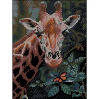 Алмазна мозаїка Жирафа і метелик ZAV3040-63, 30x40 см