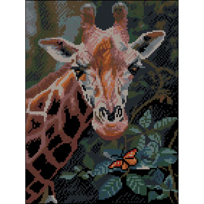 Алмазна мозаїка Жирафа і метелик ZAV3040-63, 30x40 см