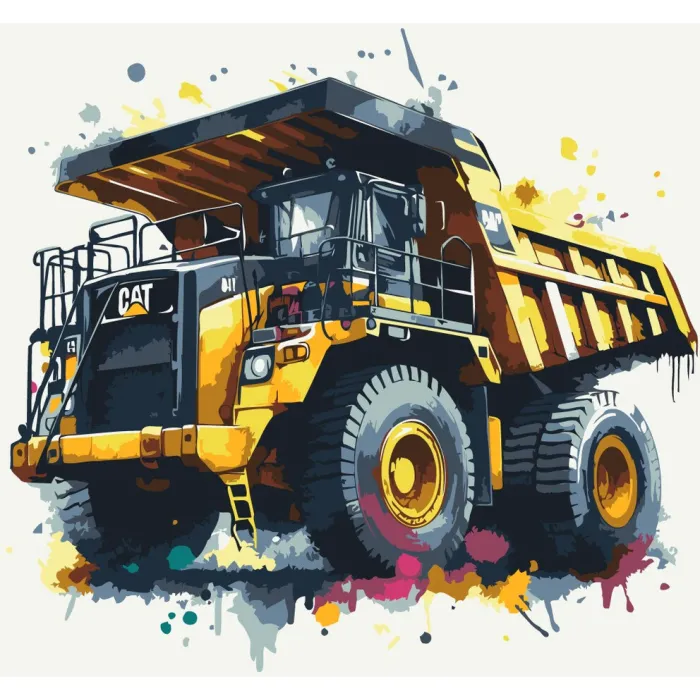 Картина за номерами Яскравий самоскид 12512-AC 40x40 см