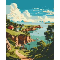 Картина за номерами Мальовнича затока 11039-AC 40x50 см