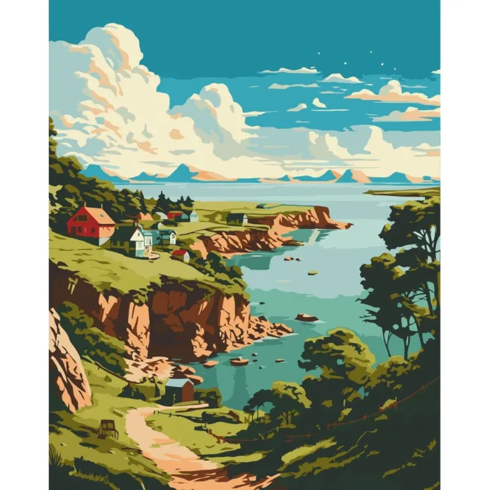 Картина за номерами Мальовнича затока 11039-AC 40x50 см