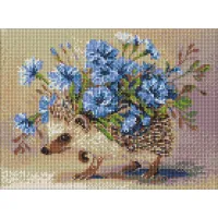 Алмазна мозаїка Їжак та квіти AMO20303, 40x30 см