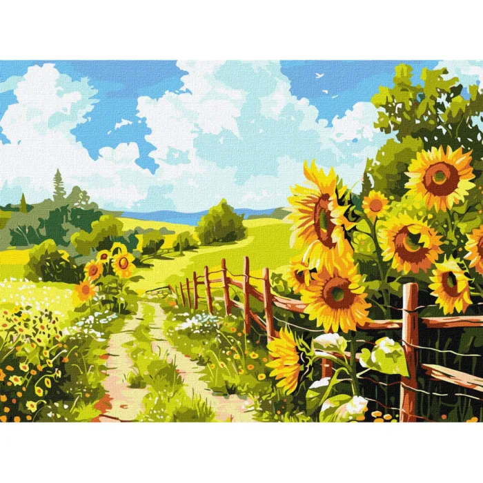 Картина за номерами Стежка серед соняхів KHO6442, 30x40 см