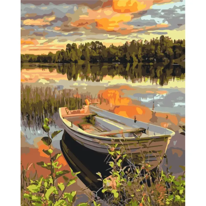 Картина за номерами Човен на заході сонця LW2196, 40x50 см