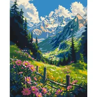 Картина за номерами Гірська галявина LW3435, 40x50 см