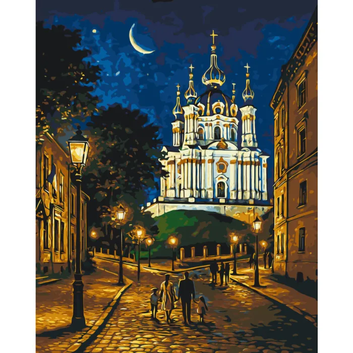 Картина за номерами Вечірній Київ LW3473, 40x50 см