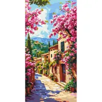 Картина за номерами Квітуча вуличка Тоскани LW5135, 40x80 см