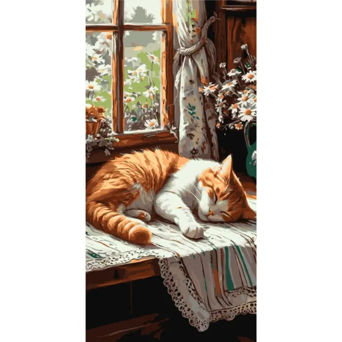Картина за номерами Рудий котик LW5163, 40x80 см
