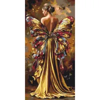 Картина за номерами Тінь метелика LW5201, 40x80 см