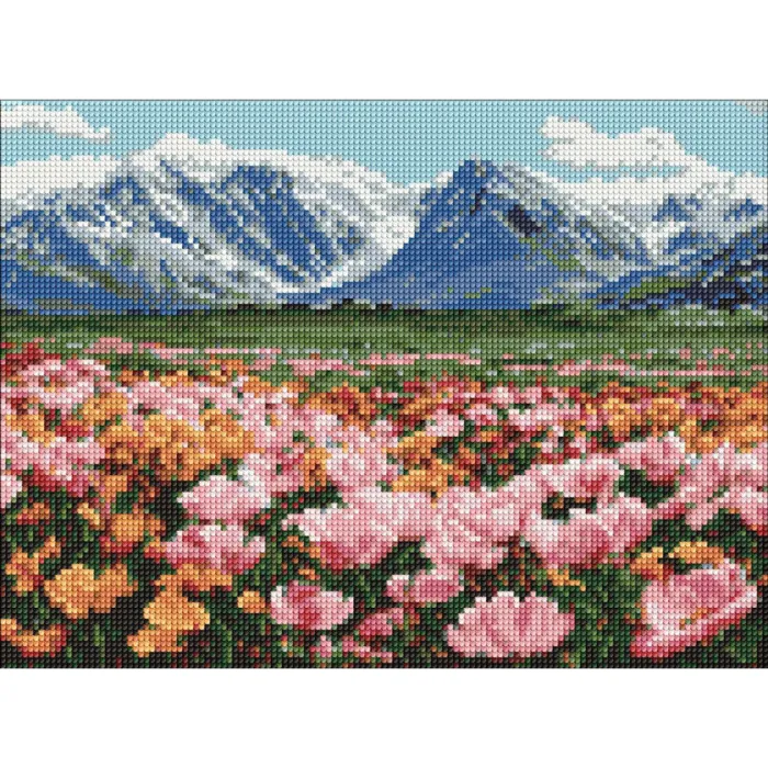Алмазна мозаїка Гірське поле квітів AMO20347, 30x40 см