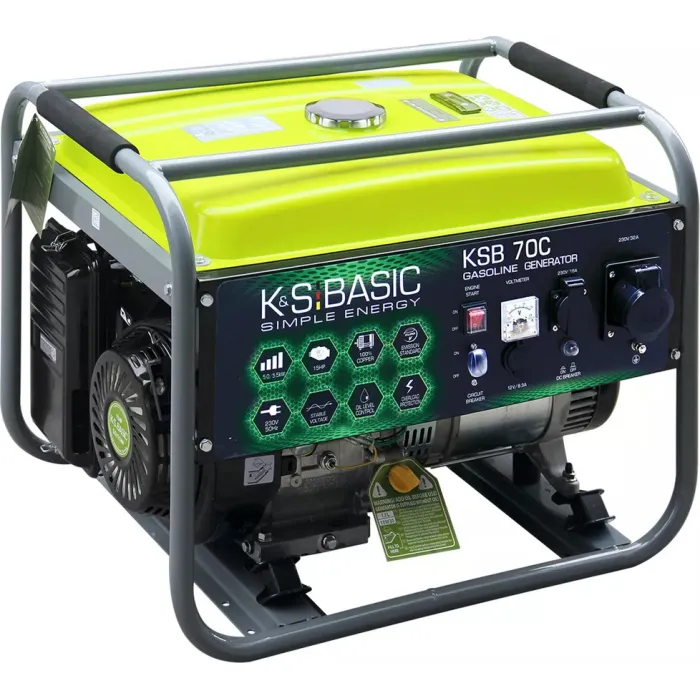 Генератор бензиновий Konner&Sohnen Basic KSB 70C, 230В, 5-5.5кВт, ручний стартер, 66.6кг
