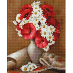 Алмазна мозаїка Букет із польових квітів Brushme 40x50см DBS1024