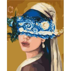 Картина за номерами Погляд в зоряну ніч © Viktoriya Kovalenko Brushme 48x60см BS51480L