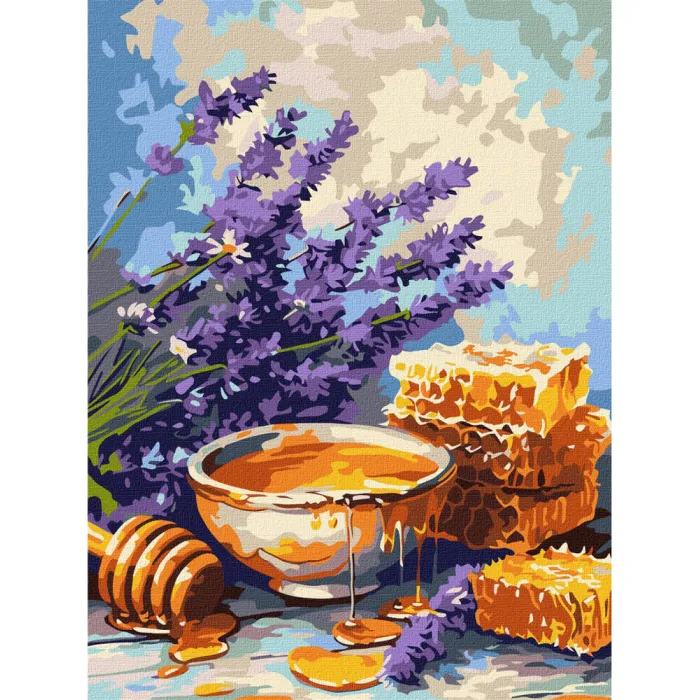 Картина за номерами Лаванда та мед ©art_selena_ua KHO3377, 30x40 см