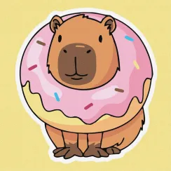 Картина за номерами Солодкий капібара ©art_selena_ua KHO6742, 30x30 см