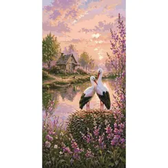 Картина за номерами Лелеки на щастя LW5215, 40x80 см