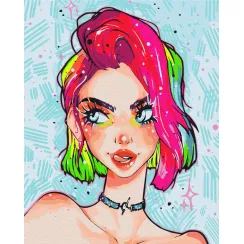 Картина за номерами Леді грандж @nila_art_art Brushme 40x50см PBS53389