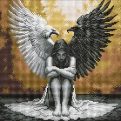 Алмазна мозаїка Дві сторони душі AMO8199, 40x40 см